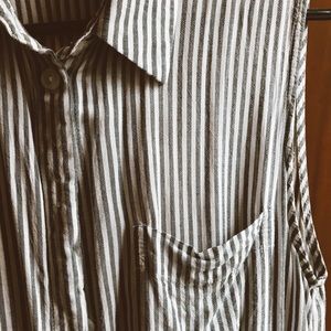 Cute AF Striped Sleeveless Shirt